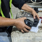 The photo is suitable to use for industry background photography, power plant poster and electricity content media.